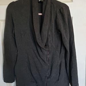 H By Bordeaux Black Zip Sweatshirt